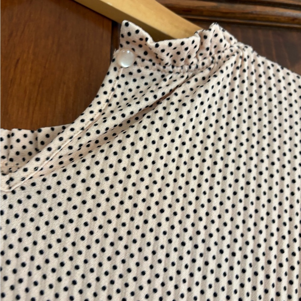 Adrianna Papell Black and light pink  Patterned Blouse - Picture 6 of 8